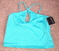 NEW Newport News Keyhole Neck Tank SWIM Top * Blue * sz 16