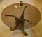 BRASS AND GLASS MOON TABLE
