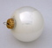 Large Iridescent White Glass Globe Christmas Ornament