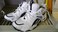 Reebok Scrimmage Athletic Shoes (White W/Navy blue Trim) SIZE 9