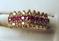 Diamonds 0.25ct Ruby Gemstones 2.25mm each 14K Yellow Gold Ring