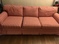 Lane red and white sofa, very good condition, $100.00 cash