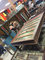 Antique Coffee Table Floral Painted Birds Rectangle Green Red