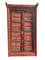18c Antique Indian Temple Doors Red colorful hand painted