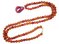 Meditation yoga Gift Idea- Pink Jade Rudraksha Prayer Necklace