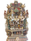 Indian Antique Temple Carving Sculpture ShivaParvatiVishnu Statu