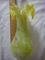 Estate Vintage Retro Rare Lime Green Shaded Pulled Glass