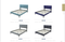 new platform bed in grey or blue color for sale