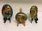 Estate 3 Chinese Tigers Hand Painted Rocks