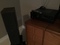Stereo receiver with speakers and stands