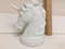 Estate White Unglazed Porcelain Unicorn Bust