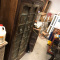 Antique Armoire Hand Carved Rustic Distressed Cabinet