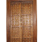 Antique Indian Doors Blooming Lotus Carved Teak Door Eclectic