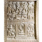 Primitive rustic Vintage Tribal Art Wood Carving Panel Sculpture