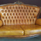VINTAGE ANTIQUE LEATHER SETTEE, Circa 1900-1940