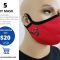 PACK 5 ea. Washable 100 % Poliester / Cotton Double Layer Mask
