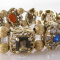 Bracelet: 14K Yellow Gold Precious Gemstones