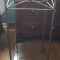 Stand: Brushed Pewter Stand With Glass