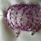 Violet Faceted Coil Wrap Around 5 Decade Rosary Bracelet