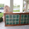 Antique Green Doors Distressed Wood Sideboard Console Rustic
