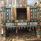 Vintage Tribal Chest, Eclectic Colorful Bohemian Damchiya ConsoL