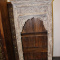 Indian Antique Arched Bookcase Ivory White Wood Book Shelf