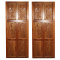 Pair of Antique Door Artisan Carved Teak Wood Door BarnPanel