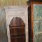 Rustic White Arched Bookcase Wood Book Shelf Vintage Bakers Rack