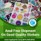 Avail Free Shipment On Good Quality Stickers – RegaloPrint