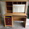 Beautiful Oak/Berry Desk with Matching Hutch