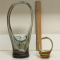 Estate Hand Blown Basket Pair
