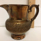 Estate Porcelan Encased Brass Colored Pitcher