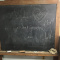 Real slate chalkboard in wood frame