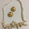 Costume Jewelry Mother of Pearl with Faux Pearls Set