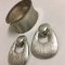 Costume Jewelry Silver/Gold Wide Cuff Bracelet & Earring Set