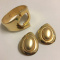 Costume Jewelry Gold Open Design Bracelet & Earrings Set