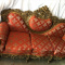 Antique Sofa Loveseat, old world Ornate Carved Wood Plush Sofa