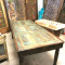 Custom Tables- Antique Farmhouse Table, Teak CARVED Rustic Doors