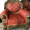 2 Antique Sofa Chairs, old world Ornate Floral Carved Wood Plus