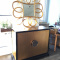 Gold Oriental Cabinet w/mirror