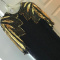 Gown: Women's Black/Gold Evening Gown