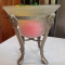 Glass: Frosted Glass Stand with Glass Fruit