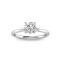 Secret Halo Stone Solitaire Engagement Ring