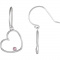 Sterling Silver .03CTW Diamond Heart Earrings - SKU: 85546-60000