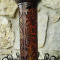 Candle Holder: Tall Iron & Decorative Base