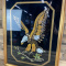 Eagle: Vintage Embossed Eagle with Metal Feathers