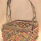 Pastel Colors Woven Handled Basket