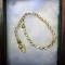 7 Inch Gold Plated Tennis Bracelet with Crystals