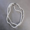 TWO Stacked White Stone Necklaces