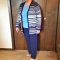 Misses Med/Lg White Stag 3 Pc Pants Set